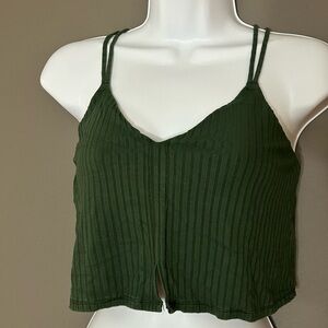 Aerie Green Ribbed Tank / Crop Top